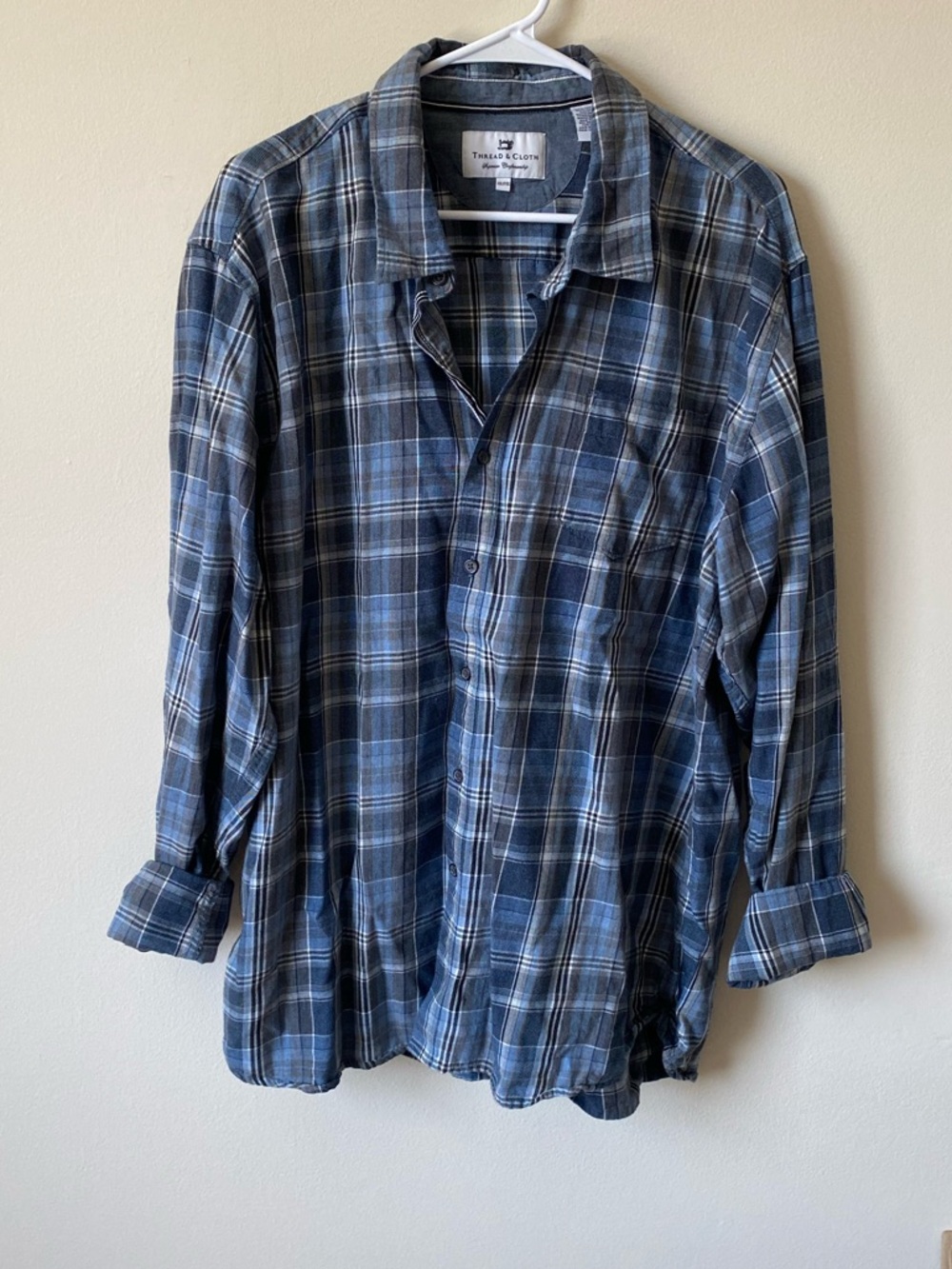 Thread & Cloth Plaid Button-Up Shirt